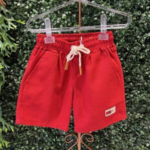 Bermuda linho vermelha