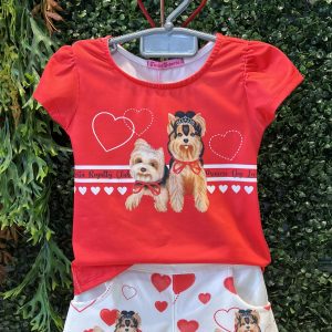 Conjunto Pet  vermelho