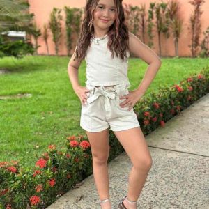 conjunto tecido com brilho